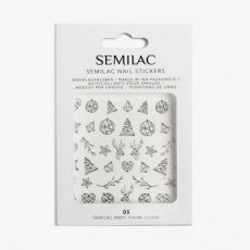 SE323 05 Semilac Nail Stickers Xmas Theme Silver
