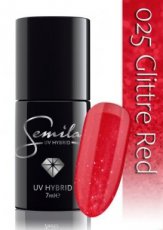 025 UV Hybrid Semilac Glitter Red 7ml